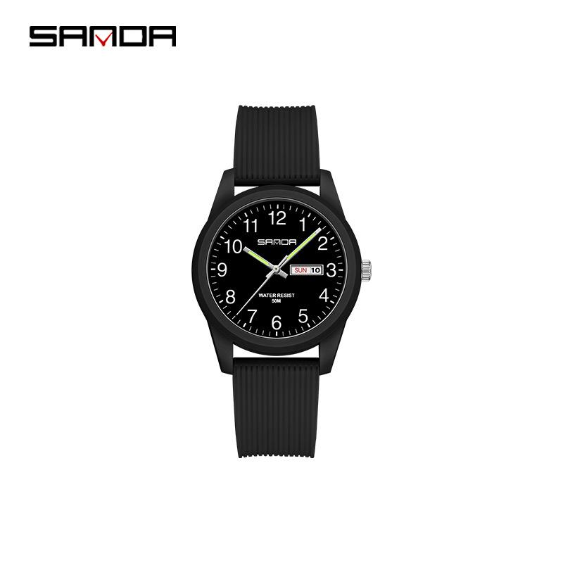 Sanda Creative Calendar Wristwatch for Students – Versatile Fashion Dial for Men & Women