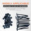 100PCS Nylon Universal Cable Tie Buckle Heavy Duty Self-Locking Zip Ties Holder with Pin Fasteners Car Body UV Resistant Zipties