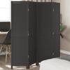 VidaXL Room Divider 4 Panels, Room Separator, Privacy Screen, Living Room Bedroom Screen, Black Wood 358849