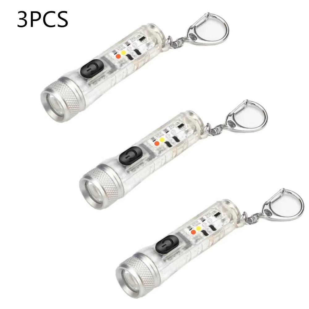 Multi-mode Mini LED Flashlight TYPE-C Fast Charge Waterproof Fluorescent Belt Clip Warning Camping Magnetic Flashlight