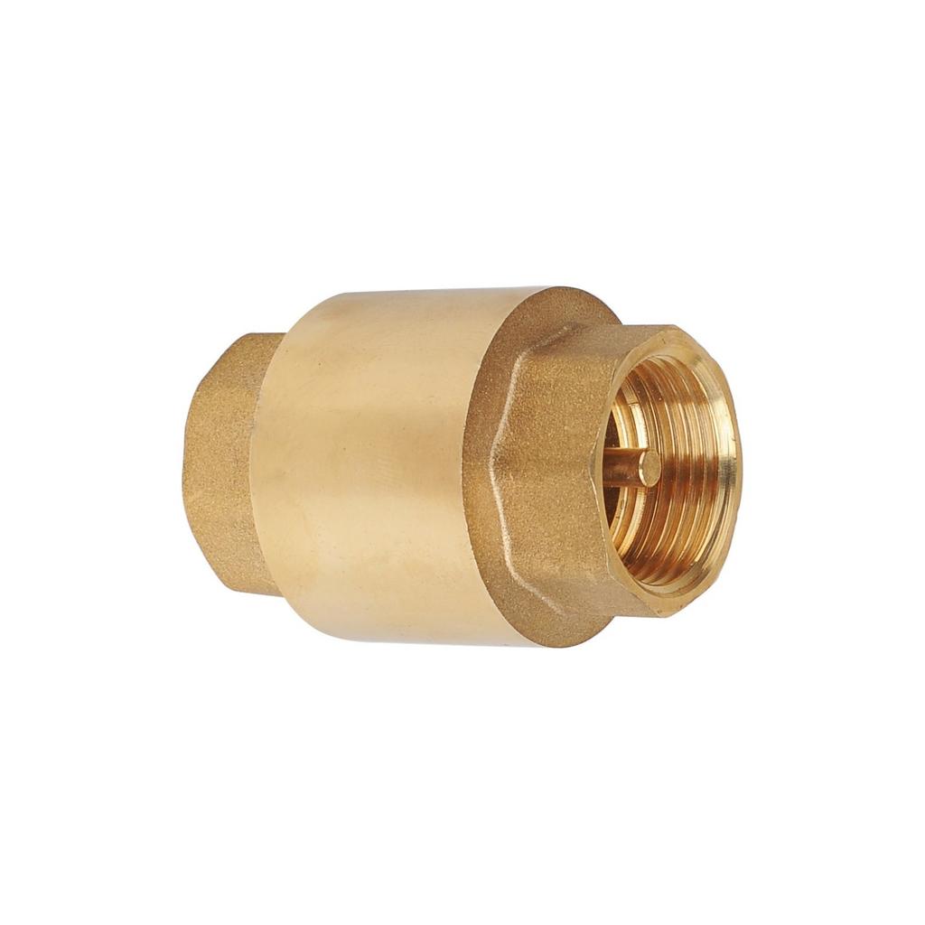 Brass Spring Loaded Check Valves Heavy Duty Internal Thread Design Vertical Mounting Suitable For Industrial Pipe System