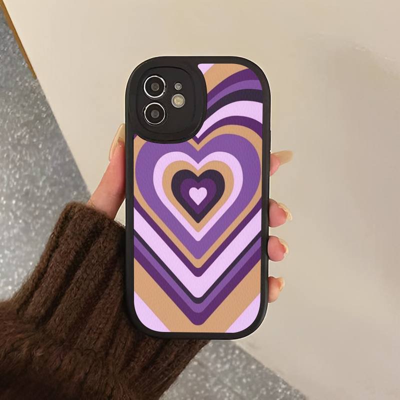 Чехол для телефона Heart Circle, жесткий кожаный чехол для iPhone 13, 12, Mini, 11, 14, Pro Max, Xs, X, Xr, 7, 8, Plus, 6, 6s, Se, 2022, силиконовый чехол