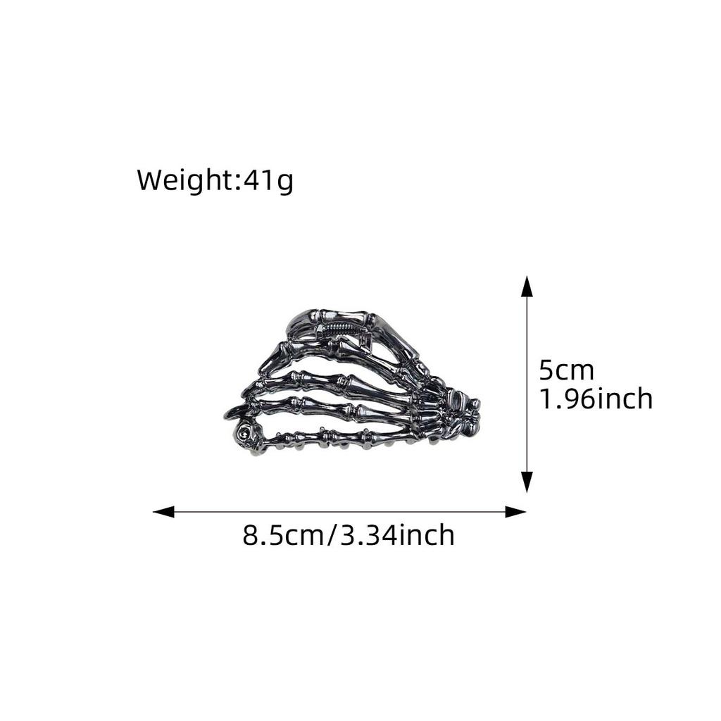 Металлический скелет в стиле панк, заколки для волос в виде когтей, винтажные зажимы в виде акулы, аксессуары для Хэллоуина, заколки для волос в виде краба, ювелирные изделия, заколки, подарки
