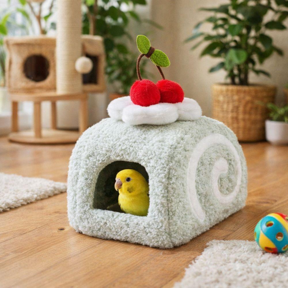 Warm Plush Hamster Cage Cute Pet Sleeping Bag Chinchilla Shelter Bird Hiding House Small Animal