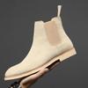 New Shoes for Men Genuine Leather Casual Shoes Fashion Pointed Toe High Tops Dress Shoes Spring Autumn Classical Chelsea Boots
