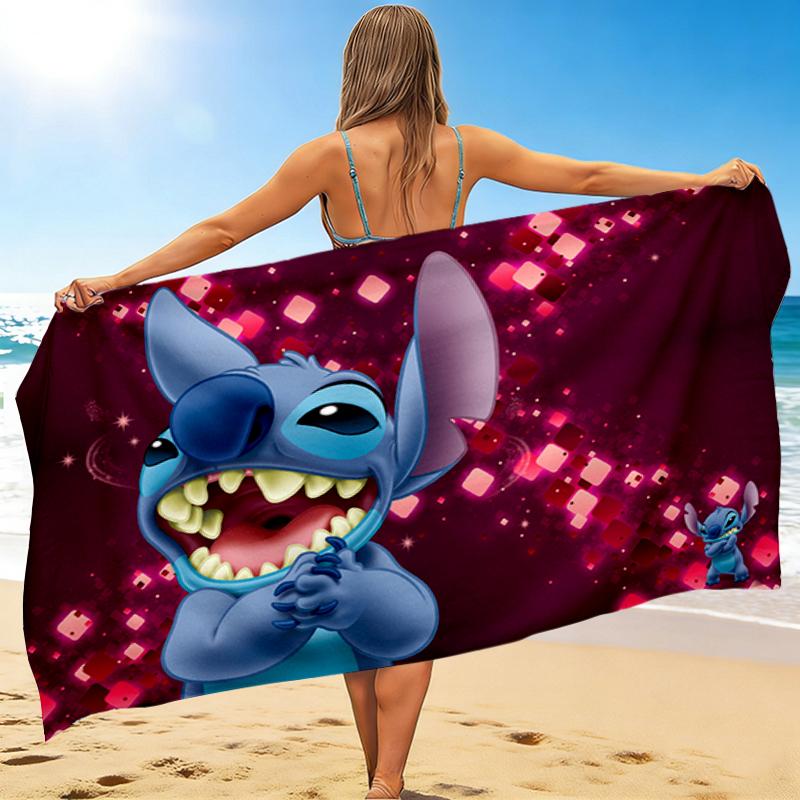 1Pc Stitch'S Cosmic Adventure Beach Towel, Quick Dry, Multi-Use for Beach Pool Gym Yoga Home Travel, Christmas, Halloween, Xmas Gift M928596