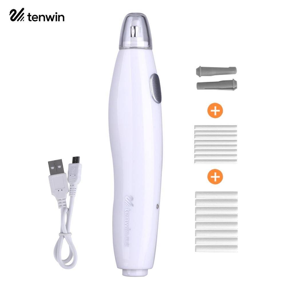 Набор электрических ластиков Tenwin с 16 стержнями для ластиков. Перезаряжаемый ластик для карандашей. Управление одной кнопкой.