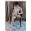 Sex Stockings Seduction Open Crotch Long Tube Black Tearable Flirting One-piece Suspenders Set Sexy Underwear Net Socks