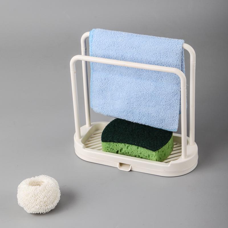 Multipurpose Kitchen Sink Storage Rack for Dishcloths, Sponges, Towels, and Soap