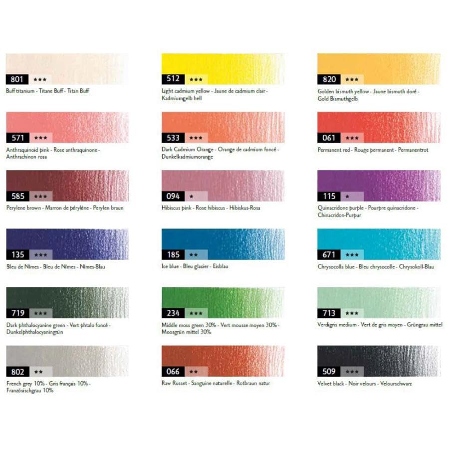 Водорастворимый цветной карандаш Caran Splat Color Soft Limited Color Set 18 цветов Специальный выпуск 2024 d'Ache 3888-118