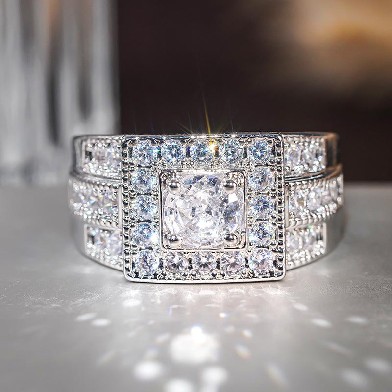 Tide Brand Design Ring, Shining Light Luxury High-End Ring, Niche Internet Celebrity Jewelry