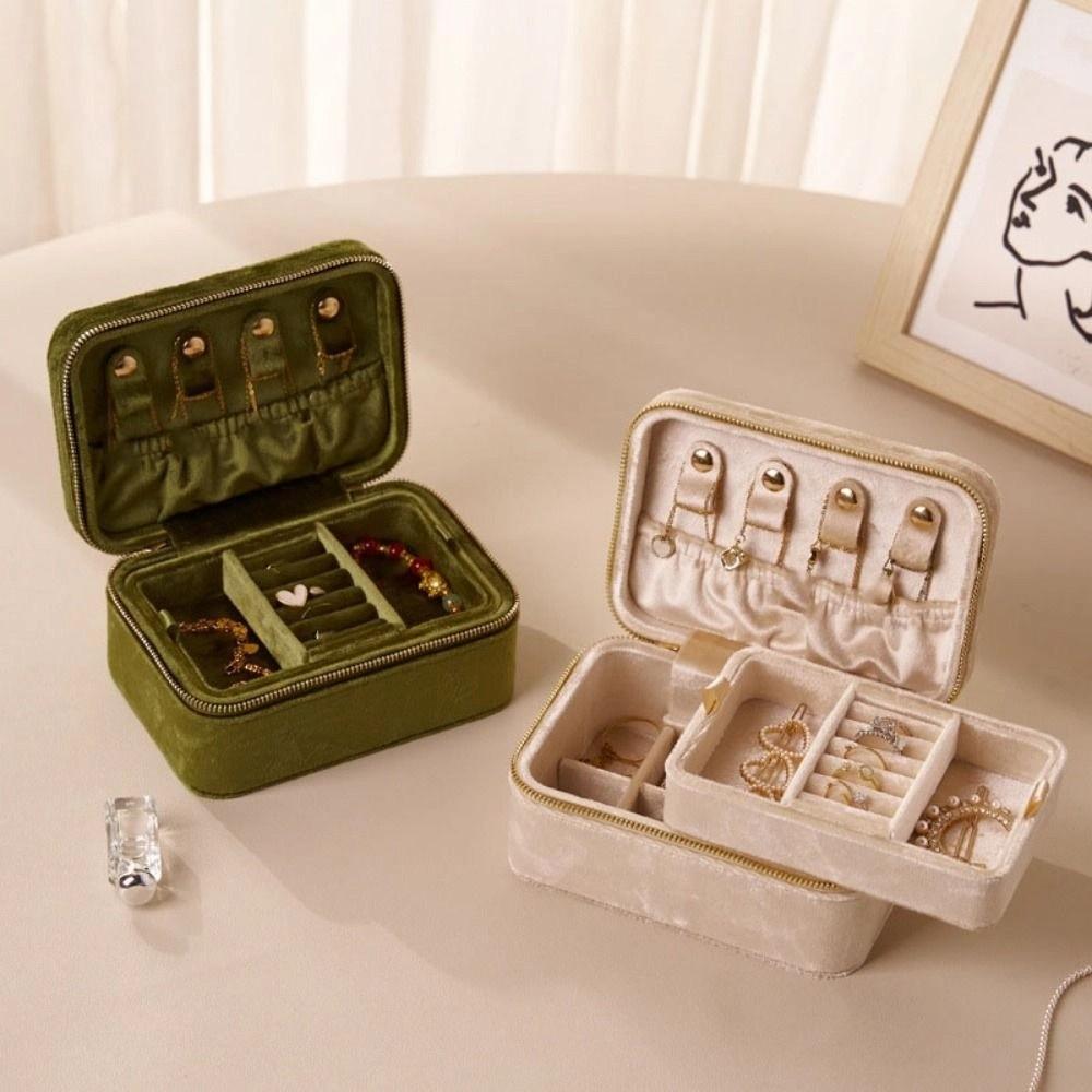 Rings Necklace Velvet Jewelry Holder Bracelet Earrings Jewelry Storage Case Outdoors