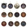 Durable Acrylic Decor 2D Flat Pearl Painting Ornament, Double Sided Zodiac Theme Hanging Gem Valentine Day Gift Art Craft, Rhinestone Beads