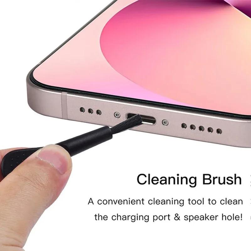 66PCS Mobile Phone Speaker Charging Port Cleaning Set Dust Plug for iPhone 16 15 14 Earphones Clean Kit Brush for Samsung Xiaomi