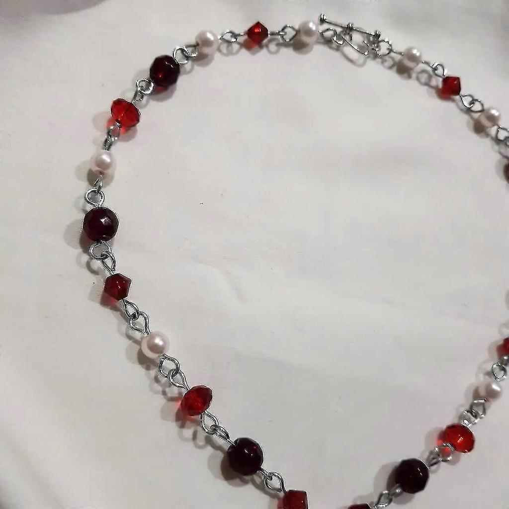 stunning red cross necklace Black Gothic statement Rosary Style Grunge necklaces women 2021 jewelrye y2k