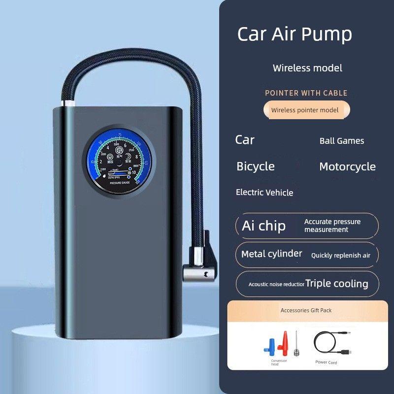Car Air Pump Portable Electric Tire Inflator for Small Cars Multifunctional 12V Vehicle Air Pump