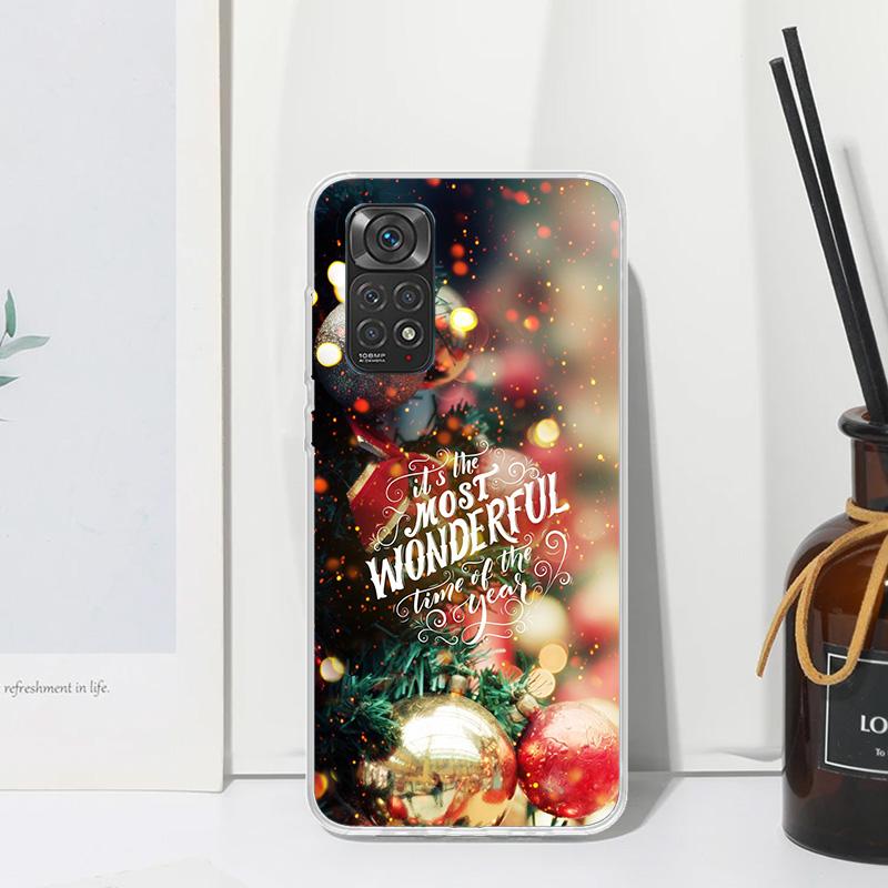 Merry Christmas Tree Snow Phone Case For Xiaomi Redmi Note 15 13 14S 14 Pro Plus 12S 11S 10S 12 11E 10 11T Art Fundas Back Cover