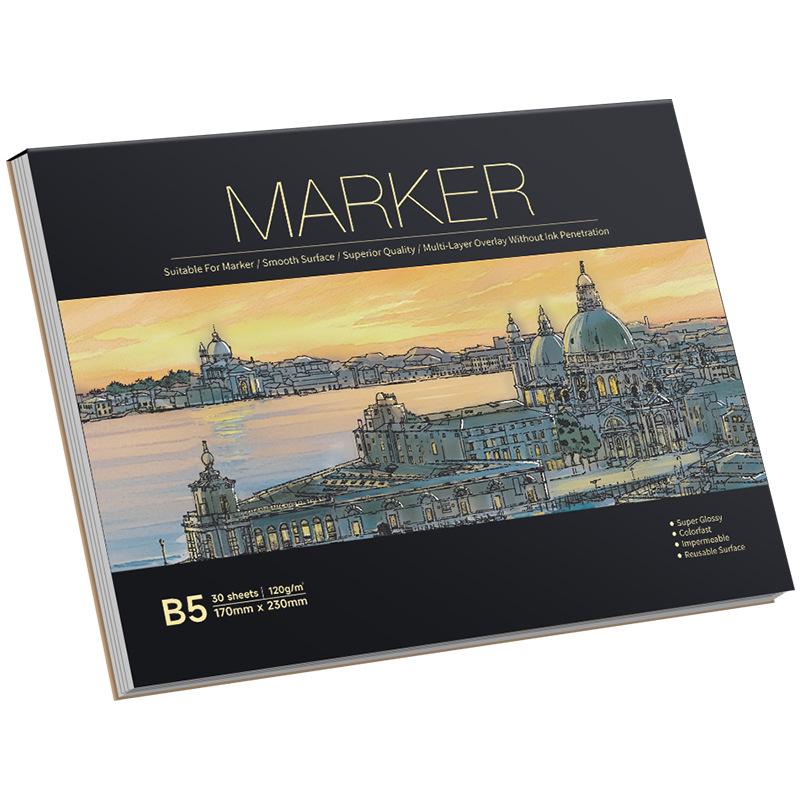 Утолщенный блокнот для рисования с откидными листами для маркеров - для аниме и студентов