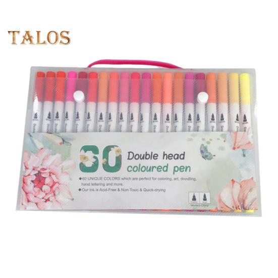 Набор цветных ручек для граффити, цветные контурные ручки, двухсторонняя кисть и тонкие маркеры для письма, раскрашивания в стиле скрапбукинга