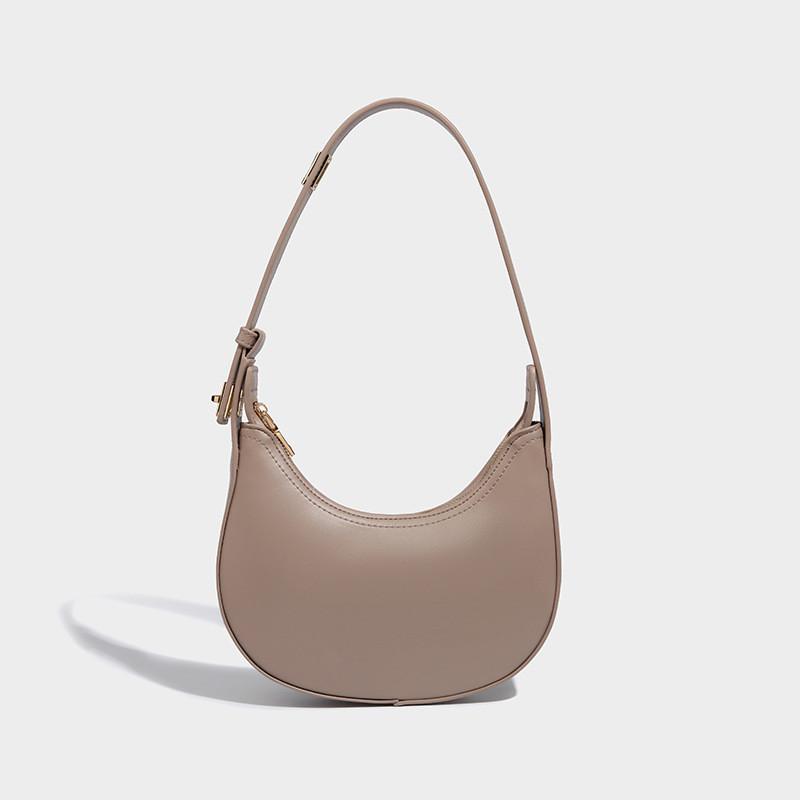 IELGY Niche Fashion Versatile Retro Baguette Bag, High-end Single Shoulder Underarm Crescent Bag