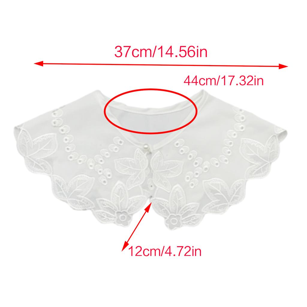 Women False Collar White Blouse Top Collar Elegant Fake Collar Shawl Wrap Universal Lady Party Dress Clothes Accessories