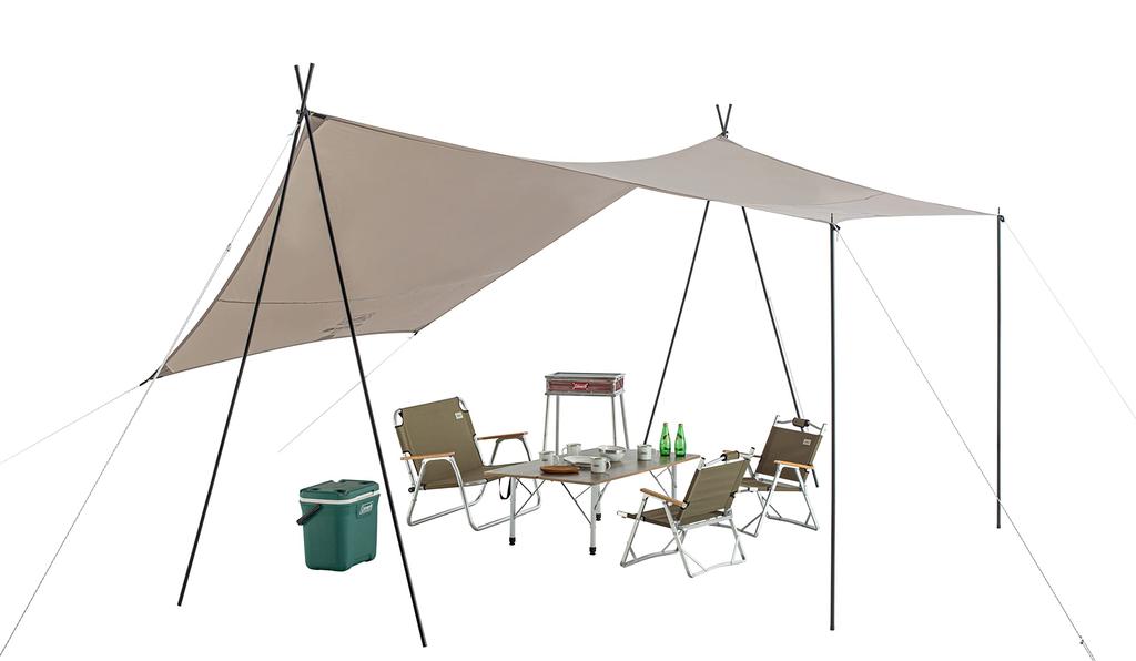 Coleman Tarp XP Hexa Cross Pole Easy Setup Кемпинговый брезент/MDX