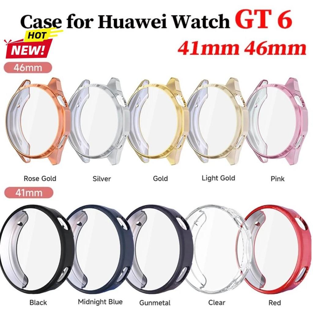 Мягкий ТПУ чехол для Huawei GT6 41 мм Защитная пленка для экрана Всесторонняя защитная крышка-накладка для Huawei GT6 46 мм Аксессуары-бамперы