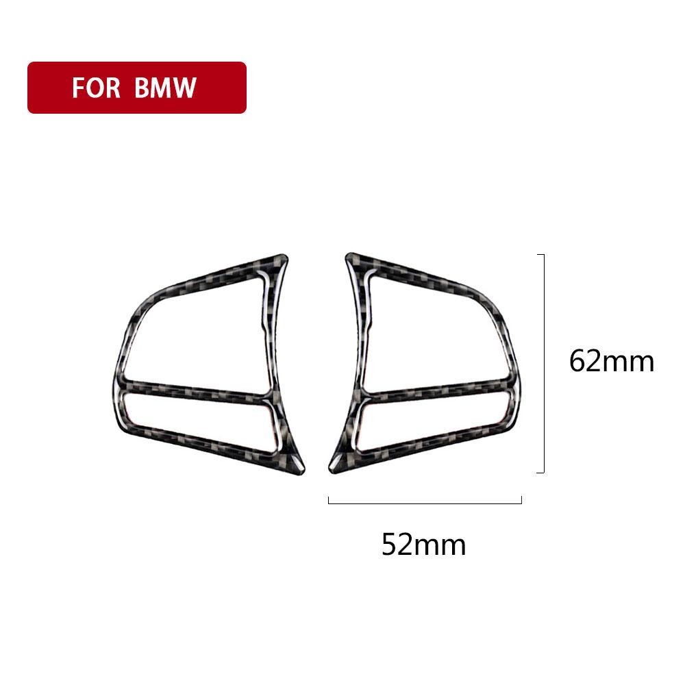 Для BMW 1 2 3 4 Серии 3GT F20 F21 F30 F32 F34 1 Пара Настоящее Углеволокно Кнопка Рулевого Колеса Автомобильные Наклейки