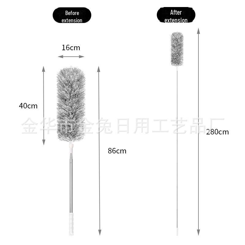 Раздвижная микрофибровая щетка для уборки пыли и пыли для дома