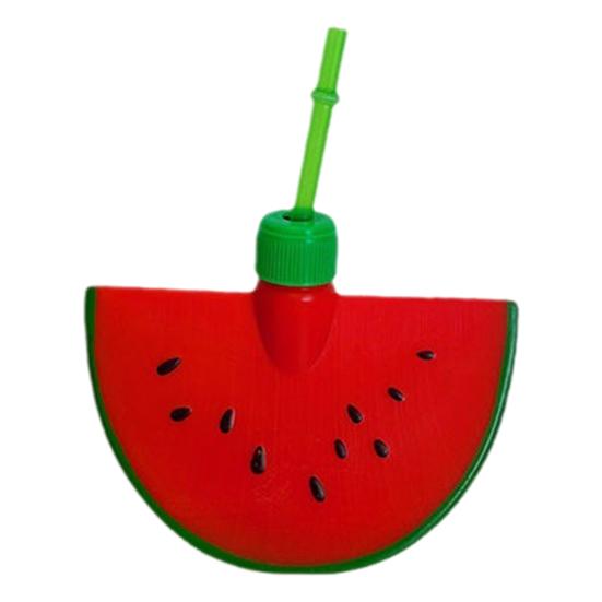 Стакан-арбуз с крышкой и соломинкой, многоразовый пластиковый стакан для питья в виде арбуза