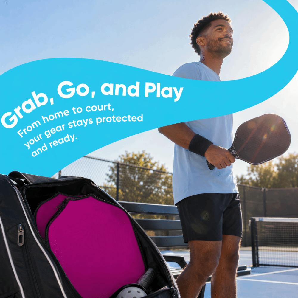2PCS Lightweight Pickleball Paddle Case Soft Pickleball Paddle Sleeve For Pickleball