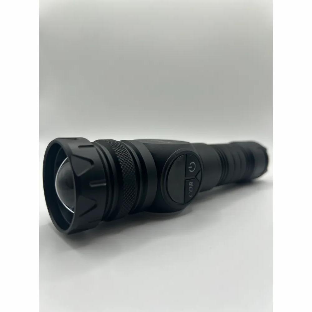Handheld rechargeable laser LED flashlight with display