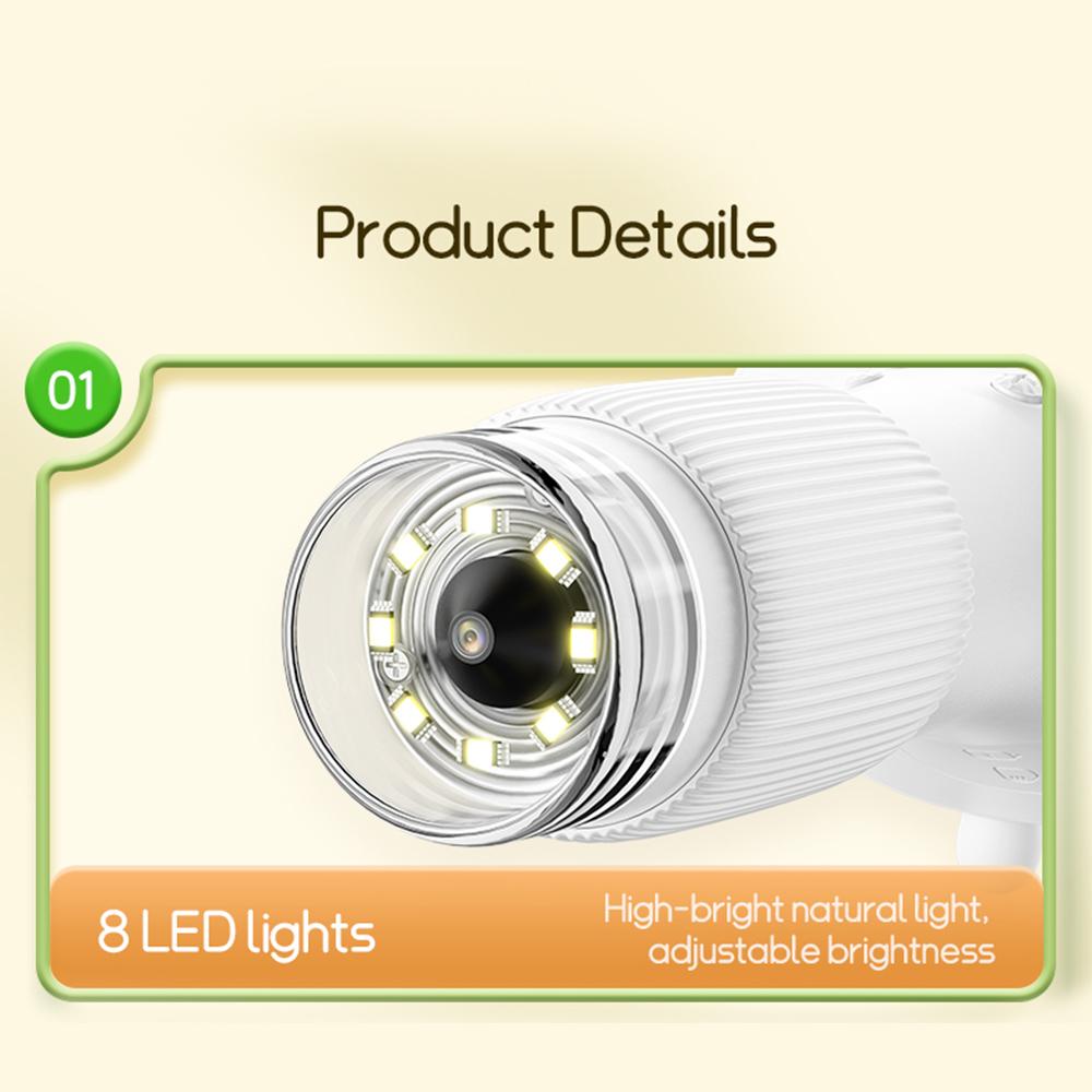 Увеличительное стекло с подсветкой Детский микроскоп с экраном 2 дюйма Увеличение 1000X Мини Ручной