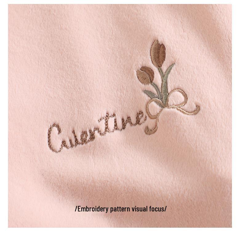 Женский зимний пижамный комплект из флиса Island 2025 - Топ с длинным рукавом и брюки, Утепленный, Домашняя одежда высокого класса