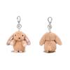 Euro Garden Floral Plush Bunny Keychain With Ears For Bag Decoration Gift
