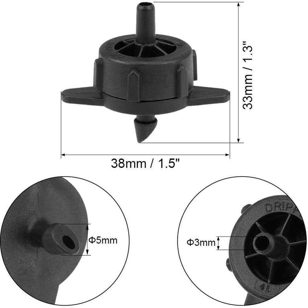 100/200 шт. 2л/4л/8л капельные эмиттеры с компенсацией давления, регулируемые капельницы, микроразъемы для садового газона, капельного орошения