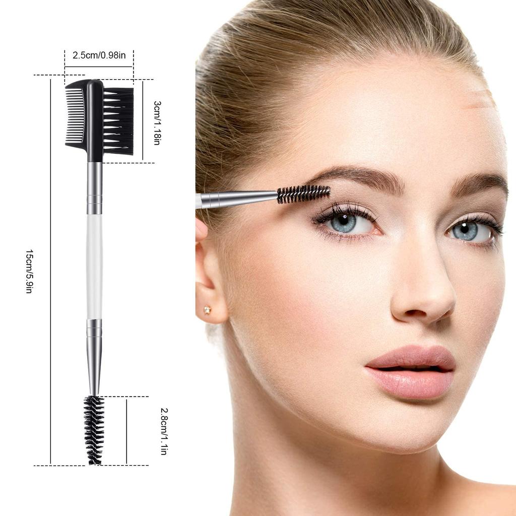 3PC Eyelash Comb, Eyelash Shaper and Eyebrow Brush Dual Comb, Professional  Make Up Tools for Separating Lashes, for Women Girls Cosmetic Travel