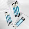 12Pcs ChildrenPaint Brushes for Watercolor Acrylics Oil Rock Painting Nylon Bristle Paint Brush for Rock Canvas Painting