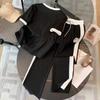 Summer Women's Sets Round Neck Short Sleeve T Shirt Pants Women Tracksuits Outfits