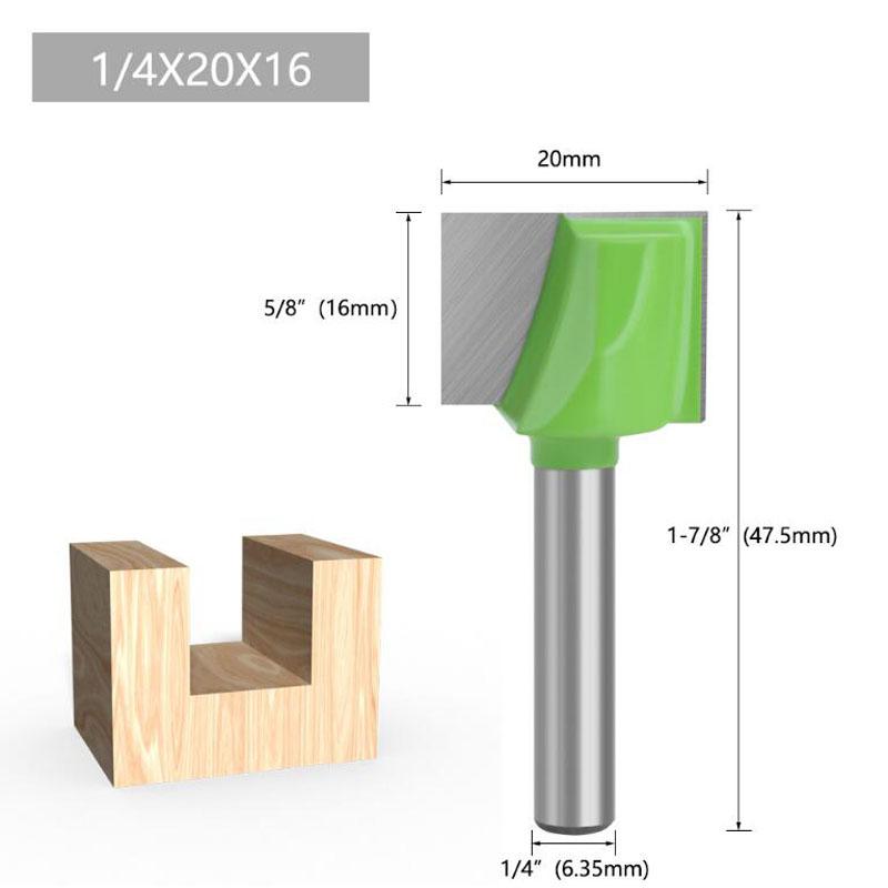 1 шт., 1/4 дюйма, чистящая нижняя фреза с хвостовиком, прямая фреза, чистая фреза, деревообрабатывающая силовая машина