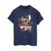 Disney Womens/Ladies Lilo And Stitch Ohana Orange Hibiscus Cotton Boyfriend T-Shirt