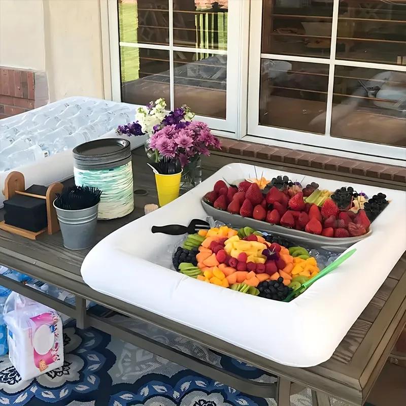 1 шт. Надувной ПВХ Ледяной Бар Подставка-Охладитель Контейнер Идеально подходит для Напитков Закусок Идеально для Летней Пляжной Водной Вечеринки