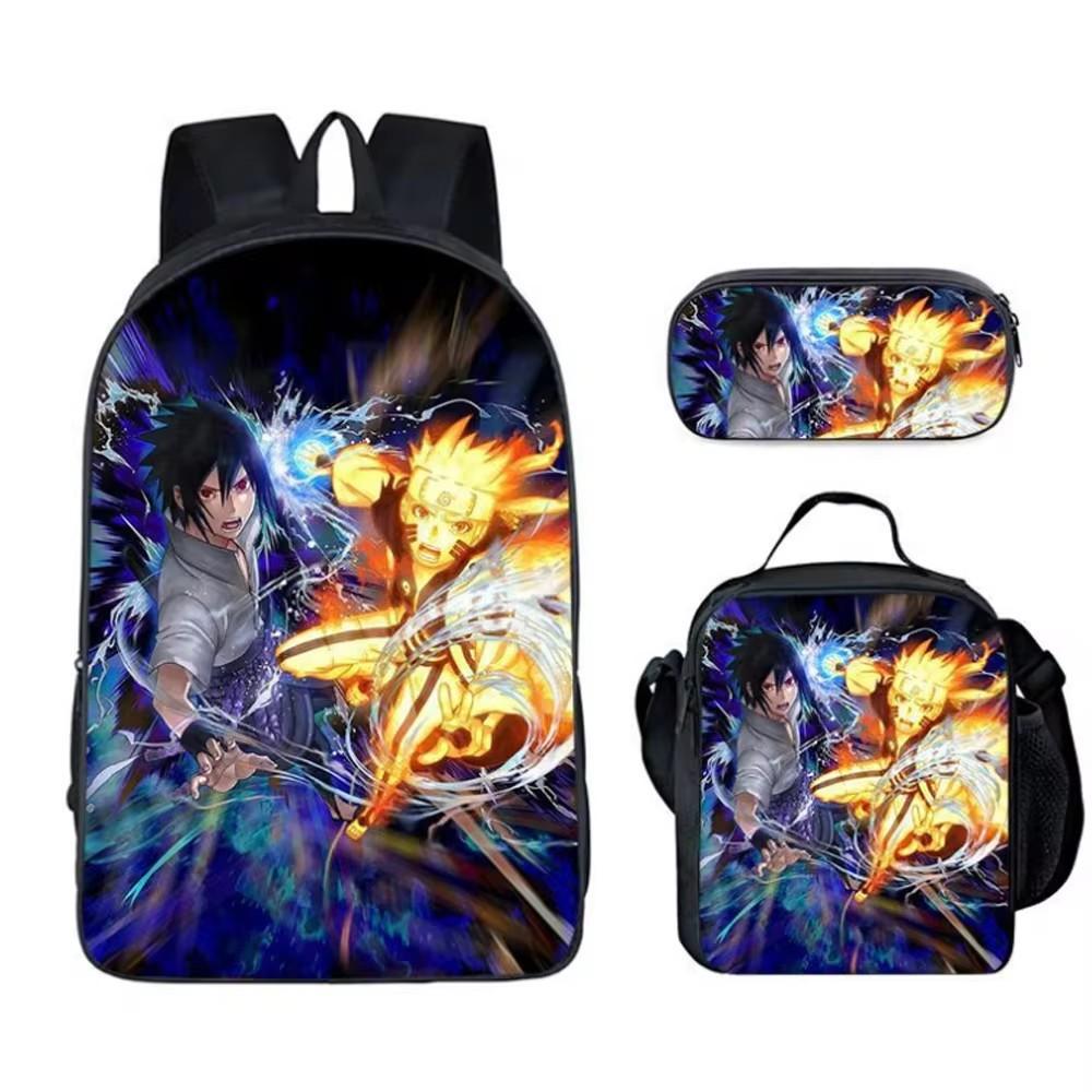 Наруто NARUTO Студенческий школьный рюкзак 3D Цифровой мультяшный принт Школьный рюкзак 3-6 класс