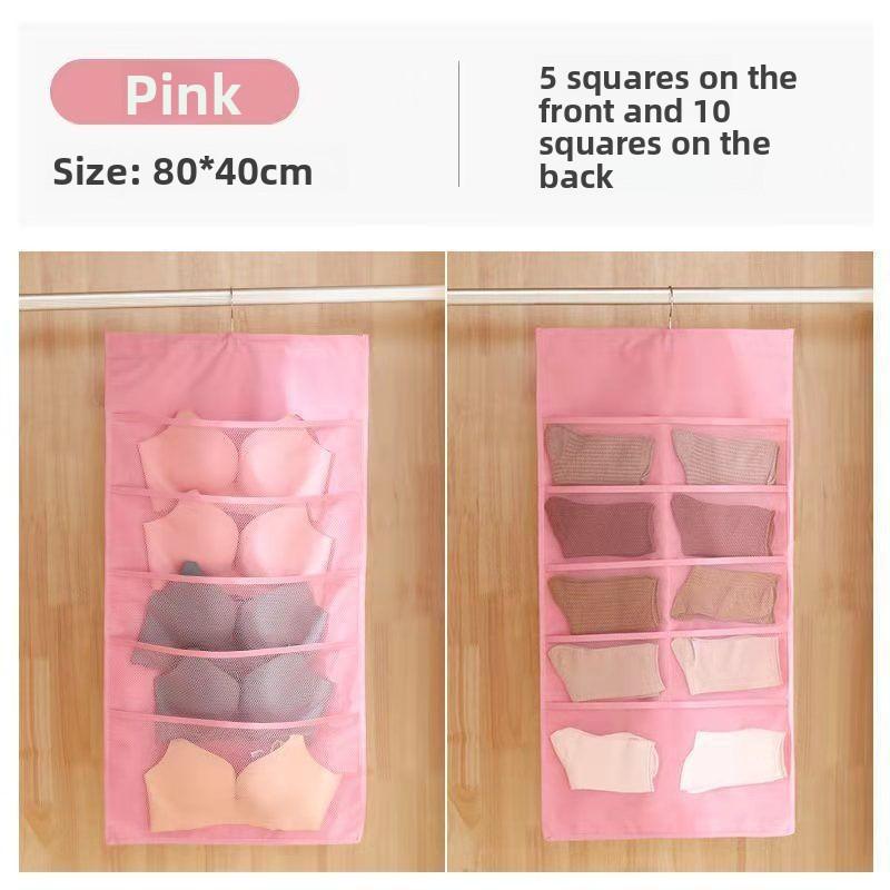 1pc Double-sided Underwear Storage Bag, Hanging Underwear and Underpants Storage Bag, Compartments for Household Use