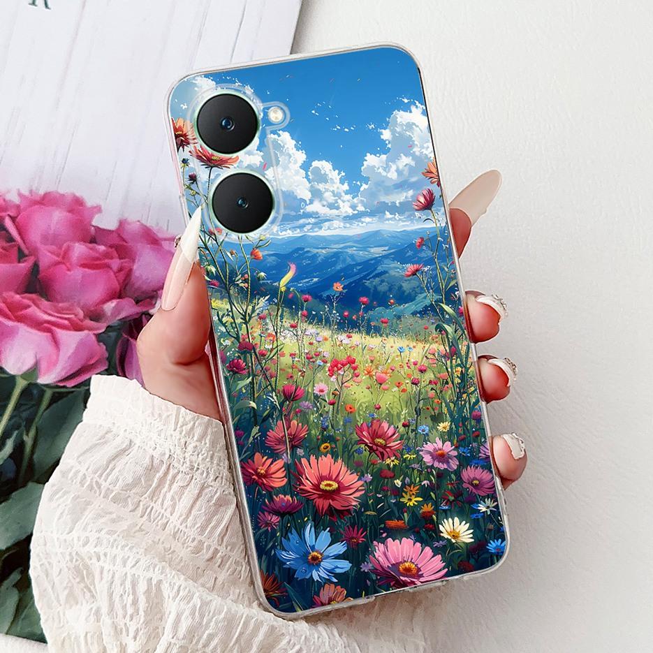 Чехол для Vivo Y03 Y03t V2332 Модный Рисованный Чехол для Vivo Y18 Y18i Y18e Мягкий Силиконовый Чехол для Телефона для Vivo Y28s Y37 Y37m Fundas