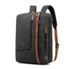 Men Backpacks Cool Bell Nylon/Canvas Male Backpack &Shoulder Bag& Messenger Bag& Handbag 15.6/17.3 Inch Black/Gray CB-5506