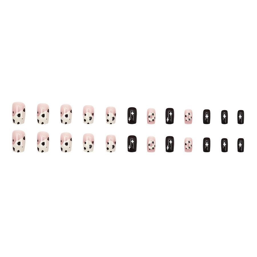 Spotted Cow Chocolate Donut Nail Art Tips