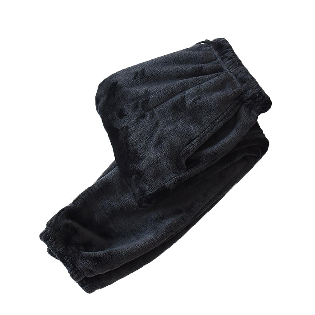 Men's Thermal Fleece Pockets Thickened Fleece Lined Casual Sports Trousers Pajama Pants