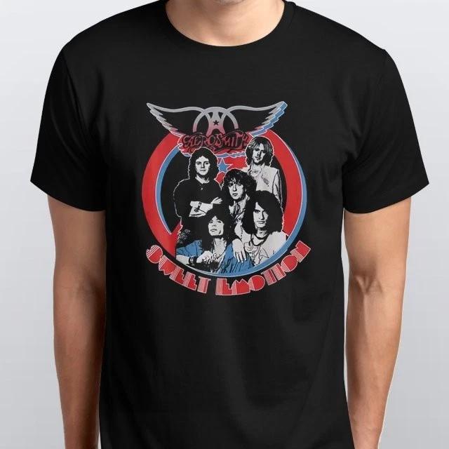 Aerosmith Американский Хард-рок ФУТБОЛКА S M L XL XXL 3 4 XL цвета Черный