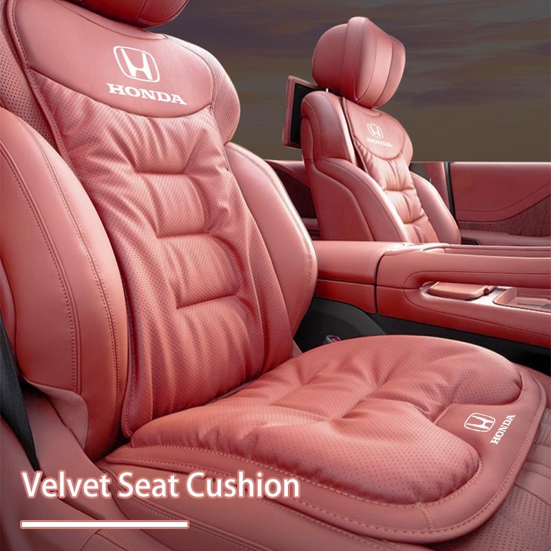 Car Interior Velvet Cushion Winter Nappa Leather Backrest Seat Cover For Honda Civic Accord CRV Fit Jazz Transalp CBR cb500x Ody SM1